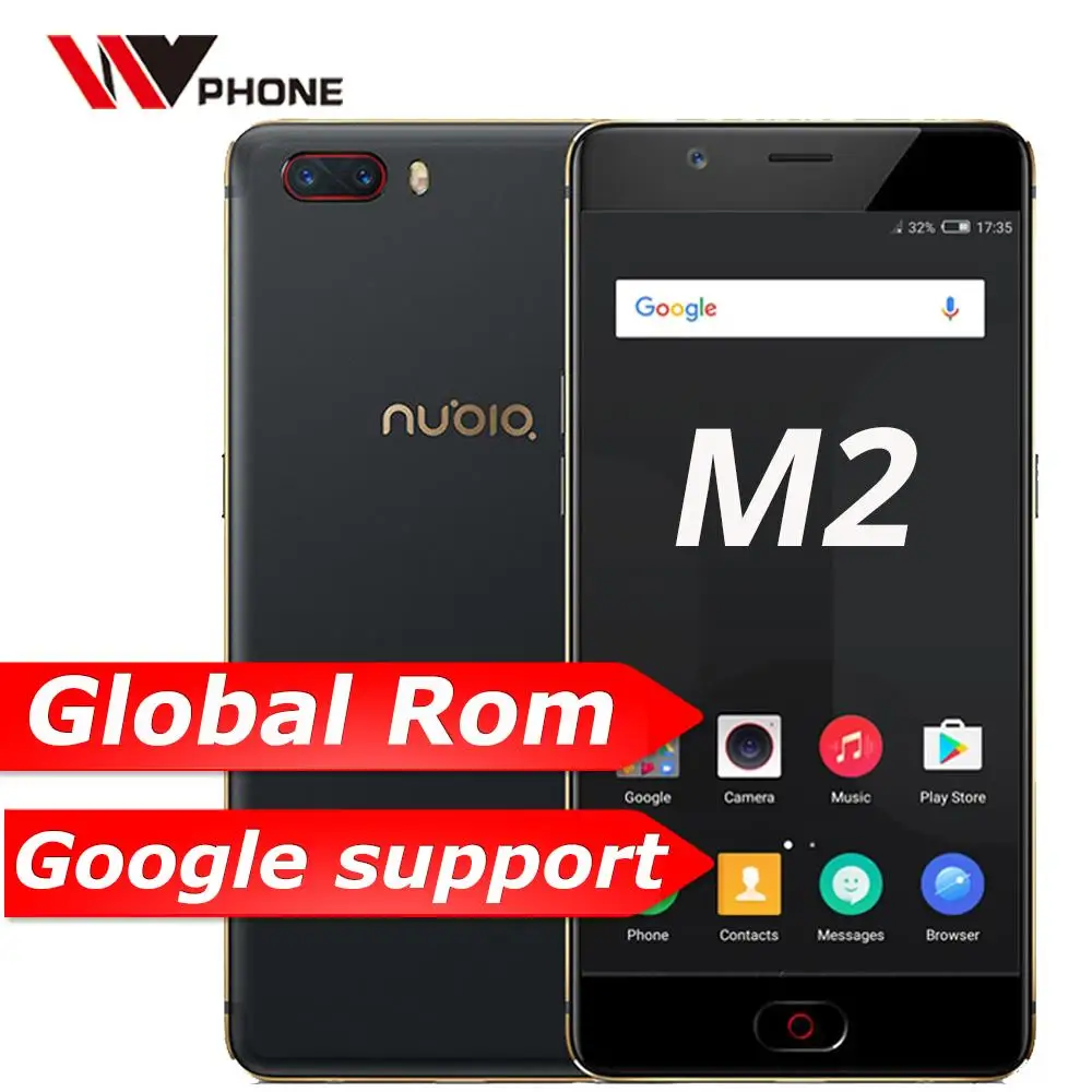 Мобильный телефон Nubia M2 4G LTE MSM8953, Восьмиядерный, 5,5 дюймов, двойной, задний, 13,0 МП, большой аккумулятор, отпечаток пальца ID