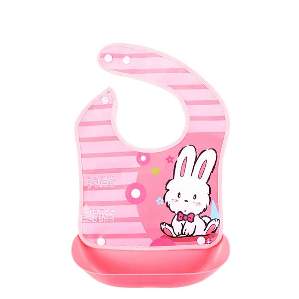 1 Newborn Baby Bibs Waterproof Baby Aprons Bib infant saliva towels cute baby cartoon bib baby slabbetjes plastic EVA baberos bebe - Цвет: 1