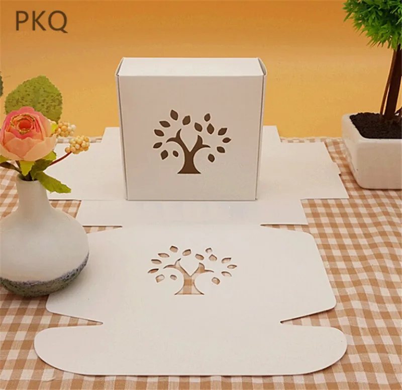 5 шт. маленькая белая крафт бумажная коробка для упаковки Свадебные