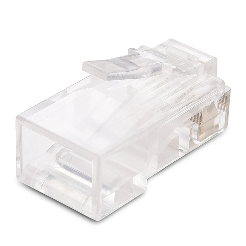 100-Pack Cat 6 RJ45 Модульные вилки для многожильного UTP кабеля | Обустройство дома