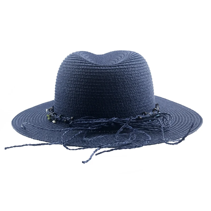 

Summer Panama Hat for Women Straw Sun Hats Wide Brim Sun Visor Cap Solid Straw Jazz Hat Beach CAP Sombrero Panama Gorras YY18103