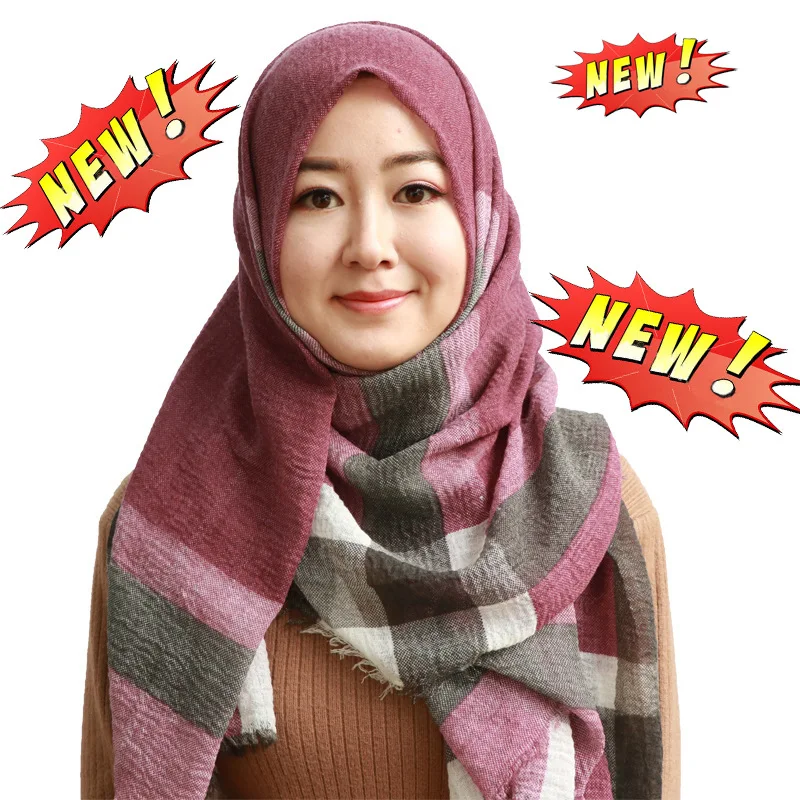 20 штук пакет новый хлопок и лен шарф градиент шаль легкий мягкий платок