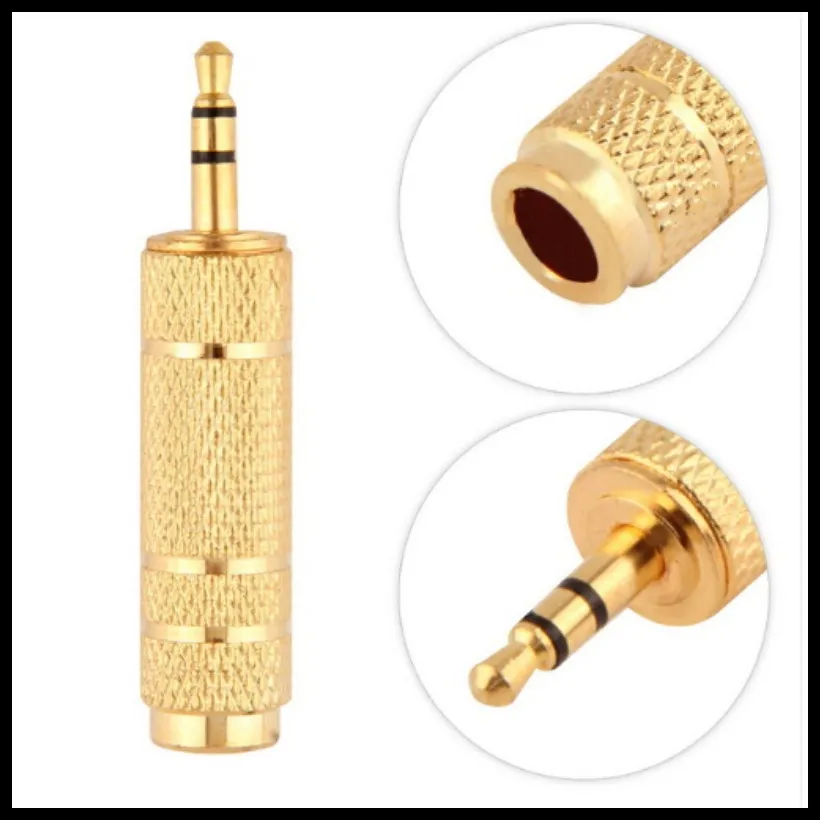 100 шт. стереонаушники 3 5 мм (папа) 6 (мама)|converter adapter|microphone jack adapterav adapter |