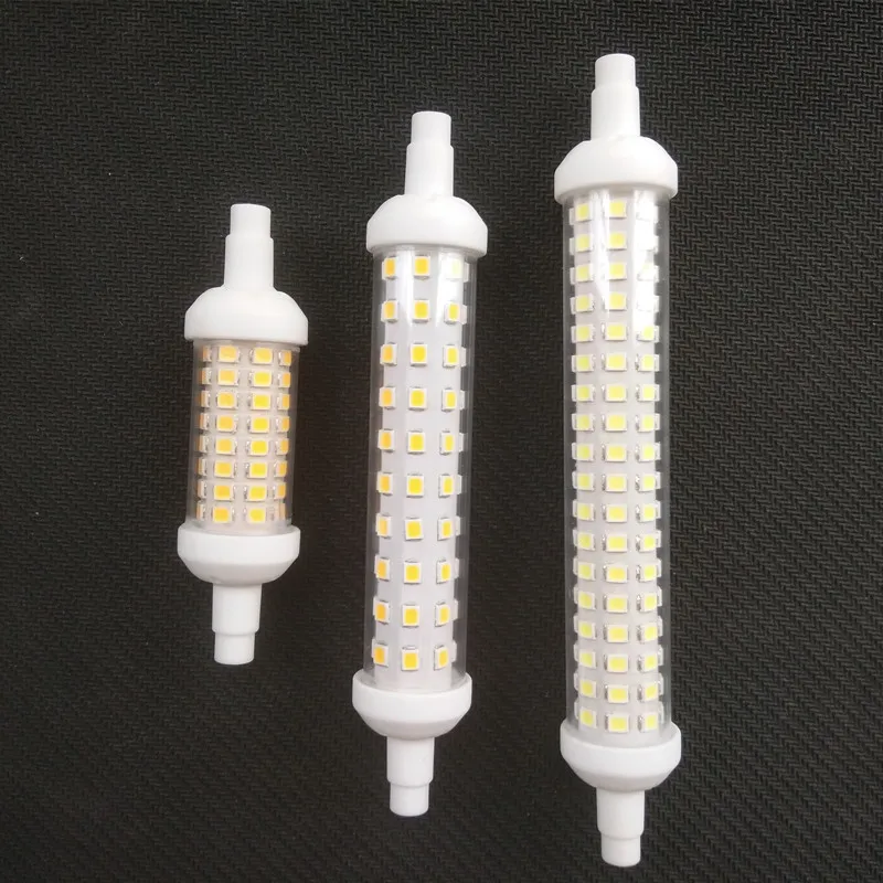 Керамическая Светодиодная лампа r7s Bombillas 6 Вт 9 12 SMD 2835 78 мм 118 135 R7S 220 240 В заменяемая