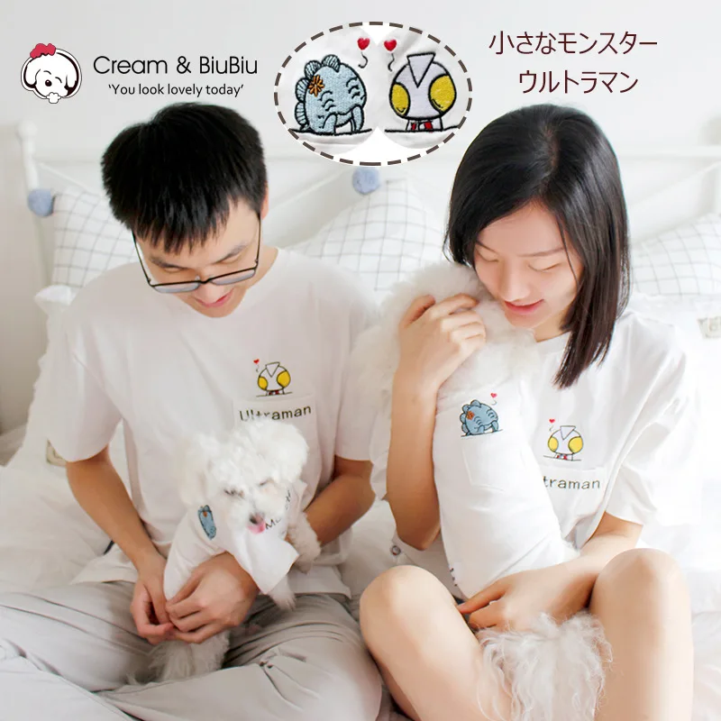 Милые люди Pet Одинаковая одежда панель в форме французского бульдога модная