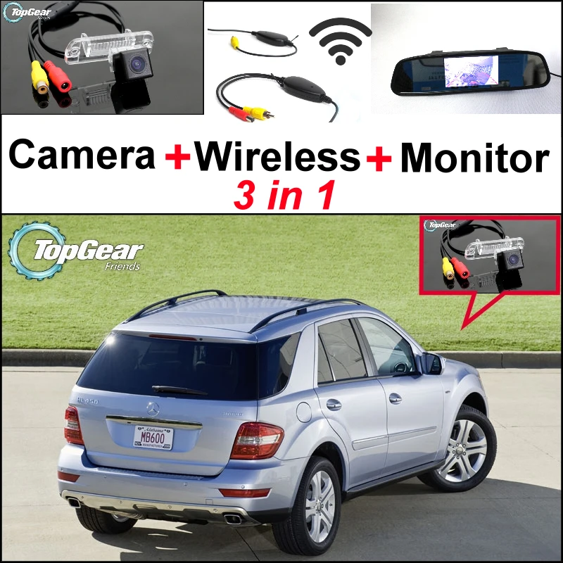 

For Mercedes Benz ML450 ML350 ML300 ML250 ML63 AMG3in1 Special WiFi Camera + Wireless Receiver + Mirror Monitor Parking System