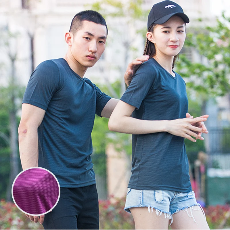 Быстросохнущие футболки для мужчин и женщин фитнес-футболки летние дышащие