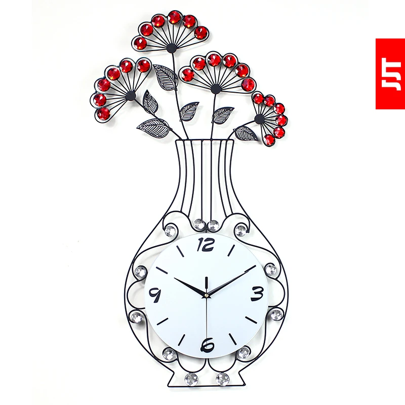 Большие настенные часы Luminousness современные железные бесшумные|living room wall clocks|fashion
