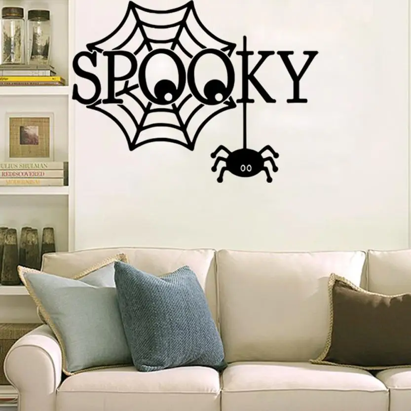 Домашнего декора Happy Halloween дома Бытовая стены комнаты Стикеры Фреска Декор