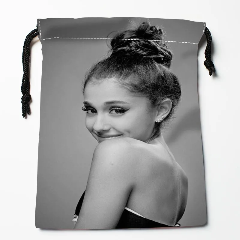 20 Новое поступление Ariana Grande Сумки на шнурке на заказ для хранения с принтом, сумки для хранения, размеры 18X22 см, сумки для одежды - Цвет: 20