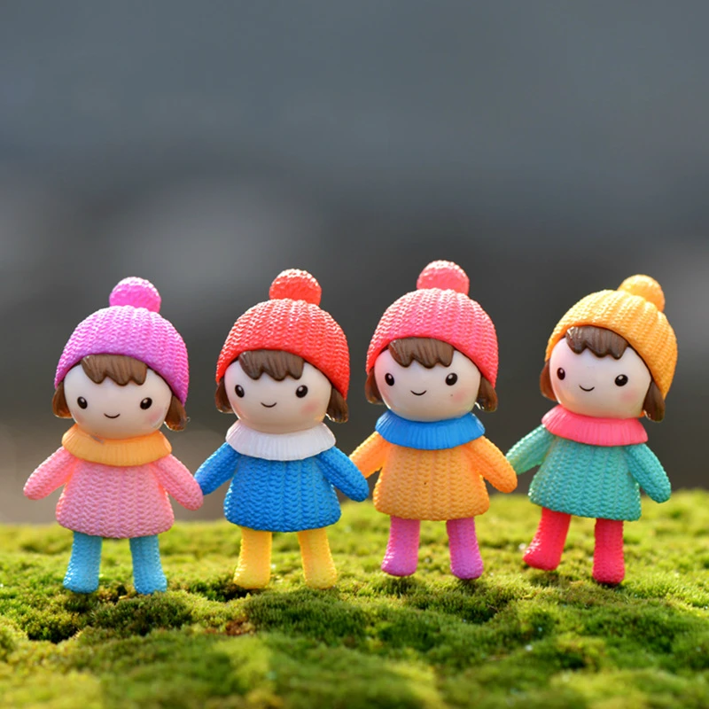 Мини куклы из смолы 4 цветов милая кукла с шляпой 5 см фабричная кавайная|mini doll|dolls