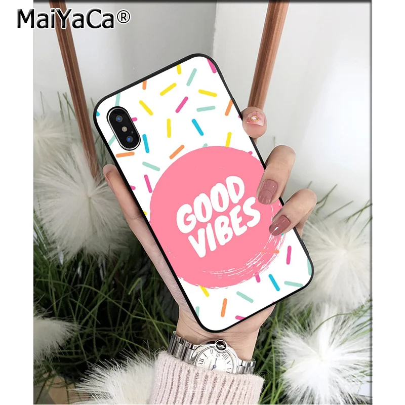 Мягкий Черный силиконовый чехол MaiYaCa для Apple iPhone 8 7 6 6S Plus X XS MAX 5 5S SE XR | Мобильные