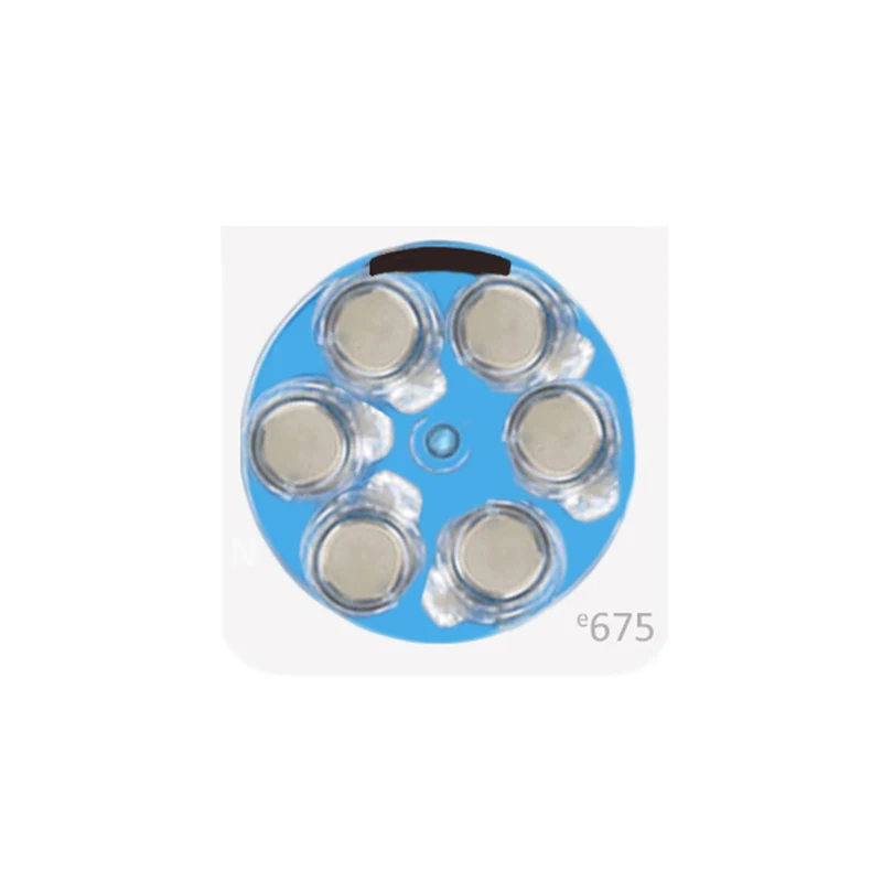 Слуховой аппарат Power e675 1 4 V цинковая воздушная батарея A675 Blue Tab Cells P675 Coin Cell Batteies