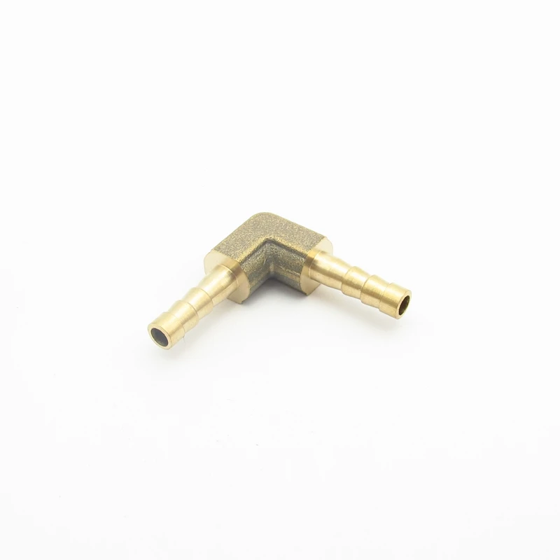 4-миллиметровый штуцер для шланга равный колено 2-ходовой латунный с зазубринами