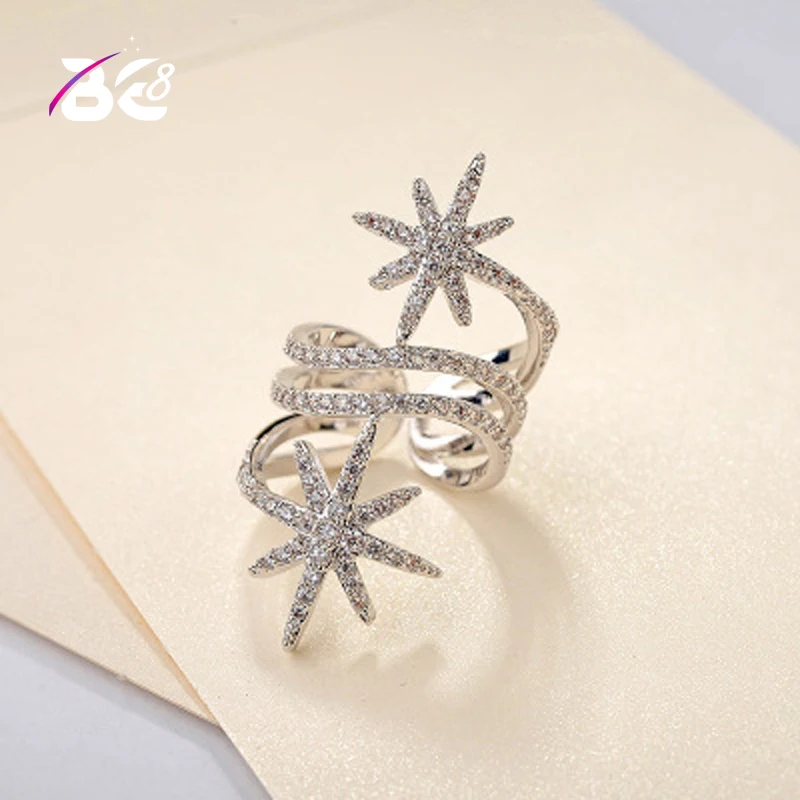 Женское кольцо с фианитом регулируемое обручальное AAA R099