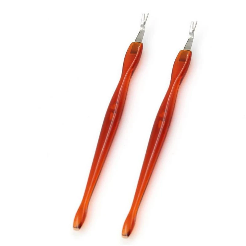 5 шт. нержавеющая сталь кутикулы толкатель для дизайна ногтей вилка Маникюрный