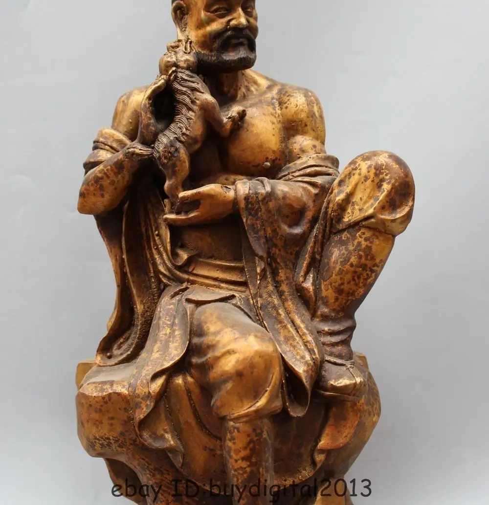 15 &quotКитайский буддийский из бронзы Gild 18 Arhats Kylin shaveling Monk Buddha | Дом и сад