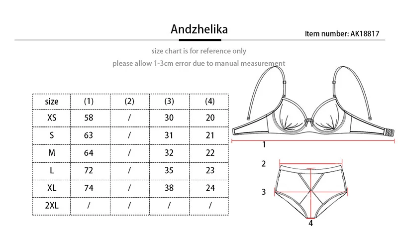 Andzhelika bikini женский купальник бики с эффектом пуш апп бикини комплект AK18817