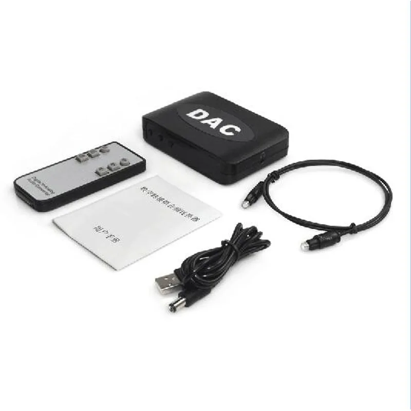 

Newest DCA Chip 3.5mm Jack 2*RCA Digital to Analog Audio Converter Amplifier Decoder Optical Fiber Coaxial Adapter with Remote