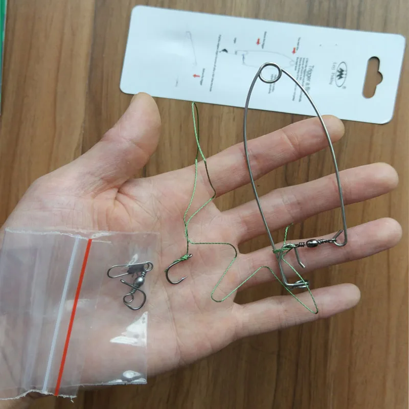 Автоматический пружинный рыболовный крючок 2 шт./лот механизм из нержавеющей