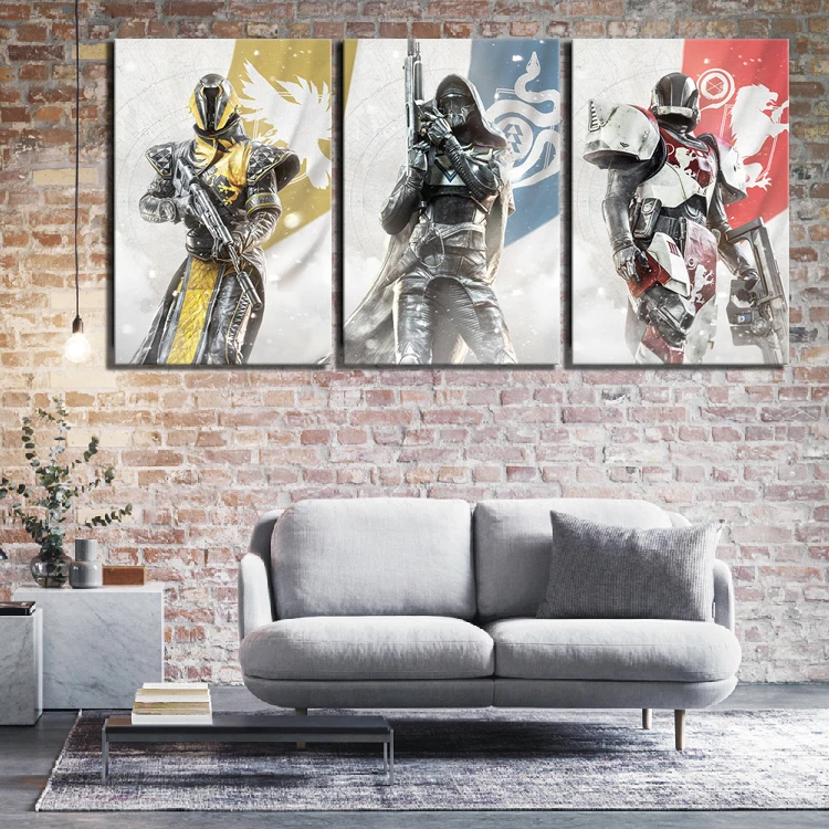 Холст HD печатает фотографии стены искусства 3 шт. Destiny 2 Хранители игра для