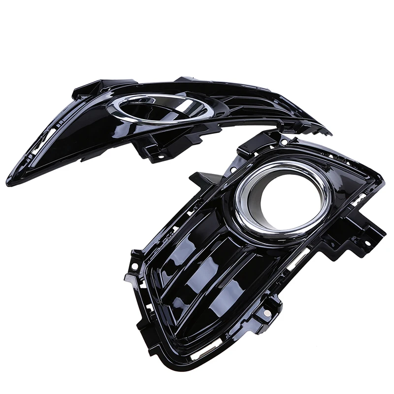 Черный Автомобильный передний бампер противотуманные фары крышка рамка лампы