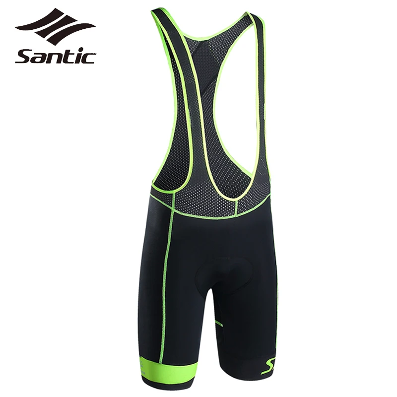 Santic Панталоны гель площадку эластичные удобные Вело-шорты мужские черные горный