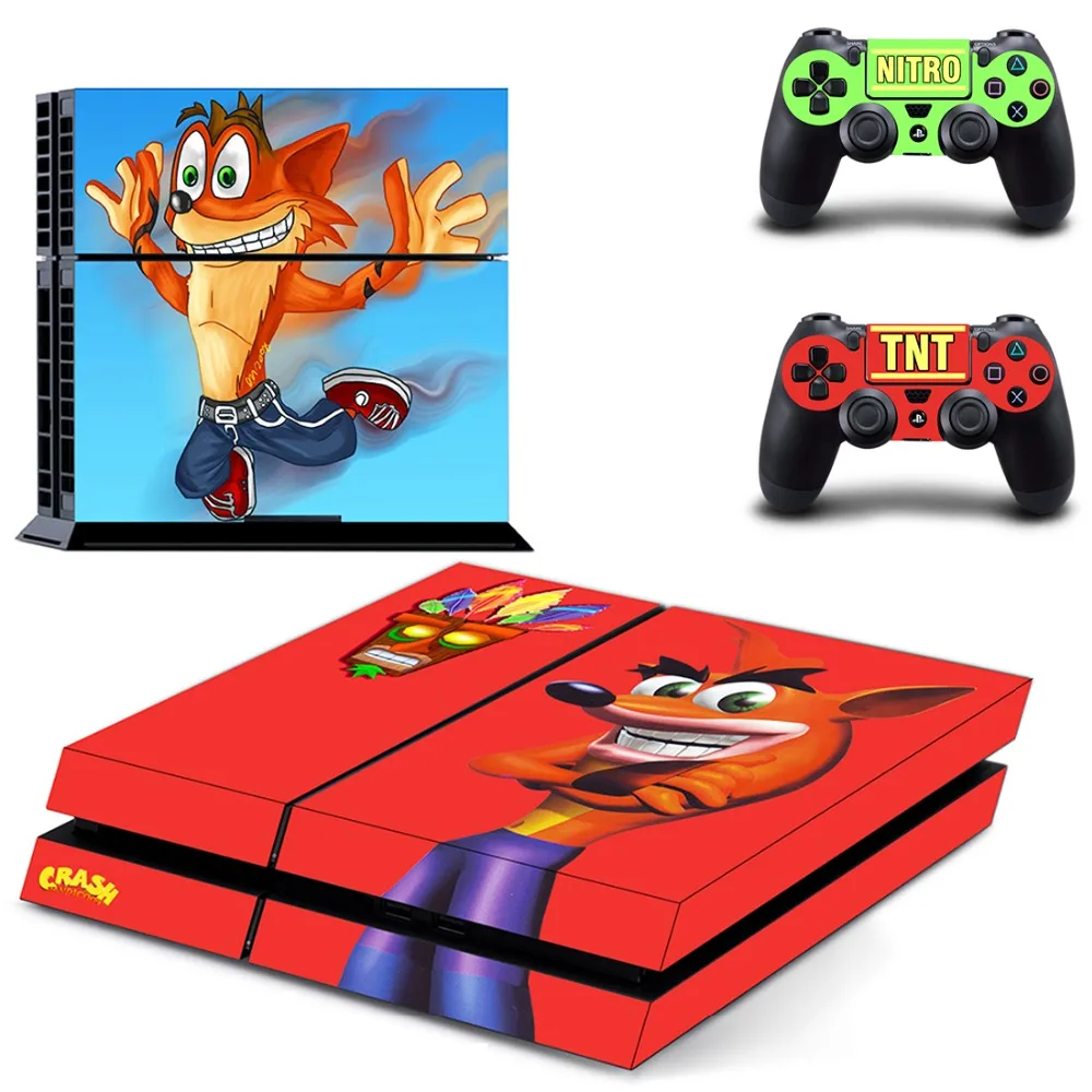 Crash Bandicoot N Sane Trilogy наклейка для кожи PS4 Виниловая консоли Sony Playstation 4 и 2 контроллера