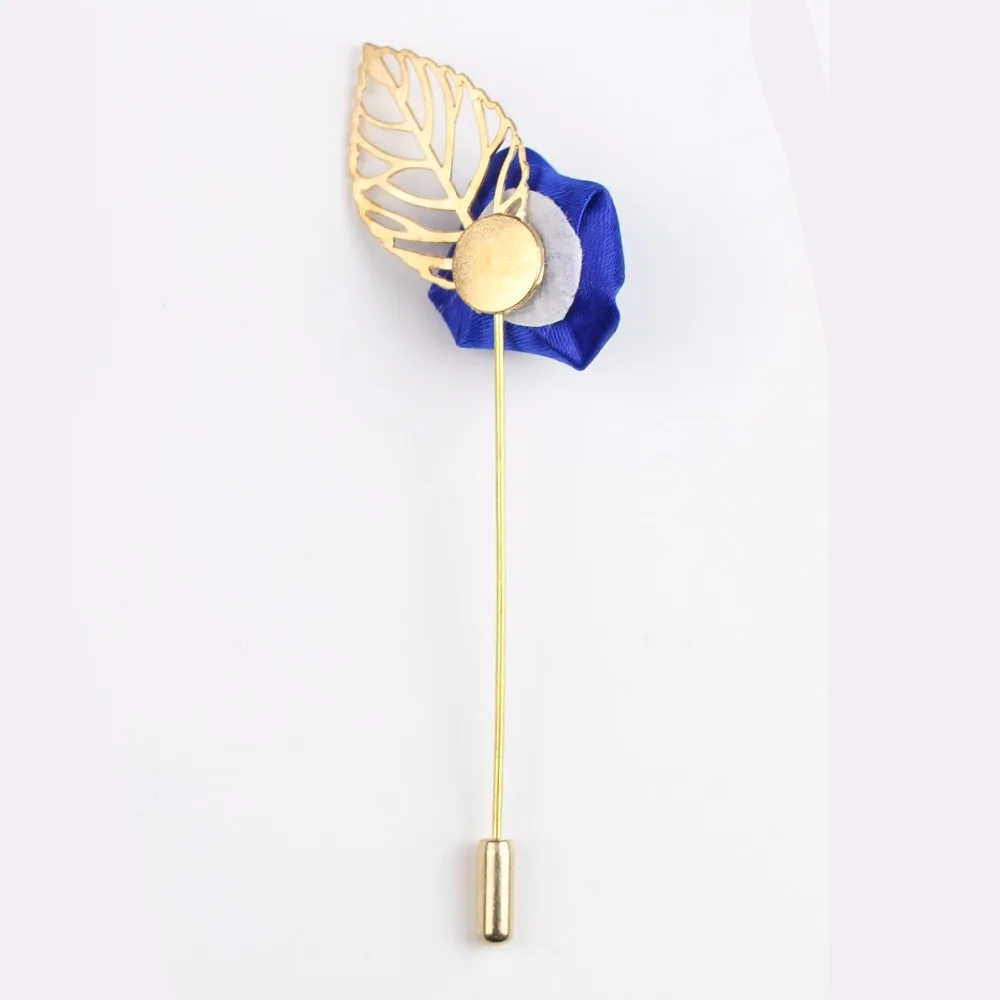 Fashion New Men Retro Golden Leaf Rose Flower Brooch Pins Collar Suit Stick Breastpin Pin Men's Dressup No.21 40|pin man|flower brooch pinbrooch