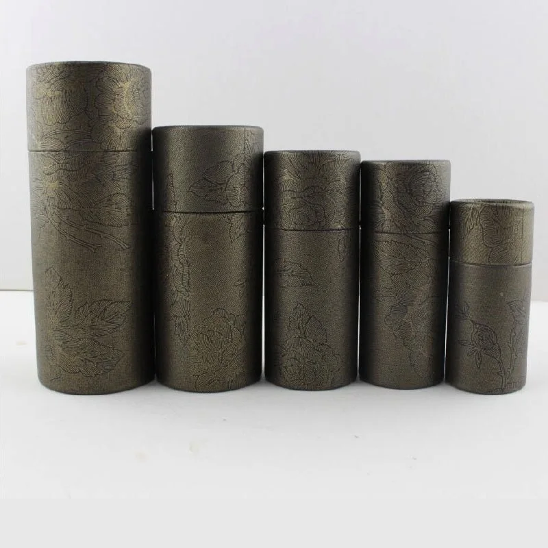 Black color 50 шт./лот, косметическая бутылка, Внешняя упаковка, крафт-бумага, банка, трубка, цилиндрические жесткие картонные коробки, эфирные масла, трубка, посылка - Цвет: Black color