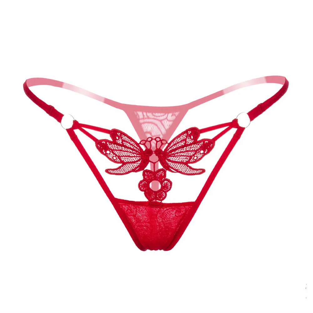 Solid Color Women's Panties Women Sexy Thongs Gstring Ladies Embroidery Vstring Knickers Lingerie underwear T Pants 7 colors | Женская