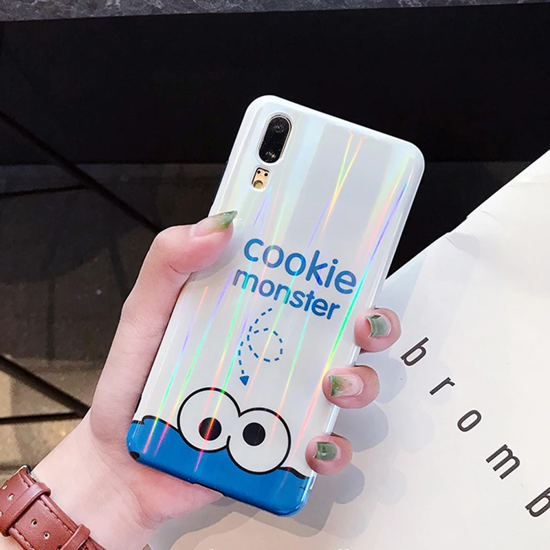 YHBBCASES лазерный мультфильм телефон чехол для Huawei P10 P20 Pro Honor 9 Чехлы милые печенья