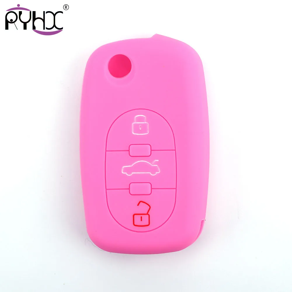 RYHX 1pc waterproof Silicone car key styling cover opp bag 3 button for A4L A6L A8L A3 A5 Q5 Q3 Q7 R8 TT S3 S7 RS7 RS5 B9 | Автомобили и