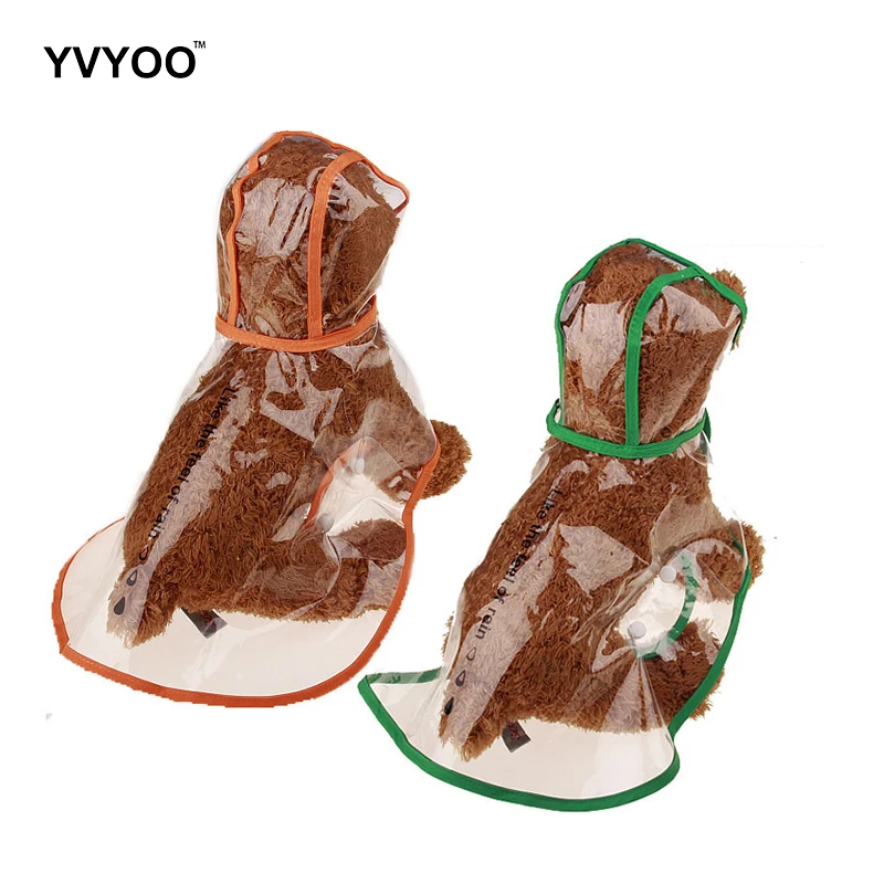 YVYOO S-XL Waterproof Transparent Pet Dog Raincoat Cat Puppy Outdoor Clothing For Small Dogs Rain Cover Jacket G09 |