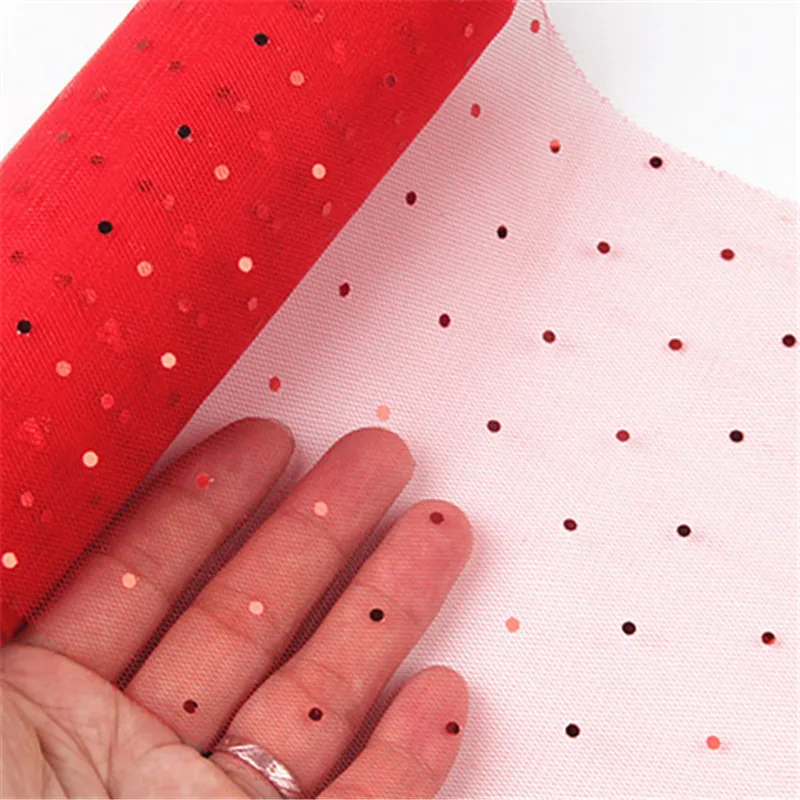 Жесткий шифоновый тюль с блестками 15 см * 10 ярдов|glitter tulle roll|tulle rollsglitter |