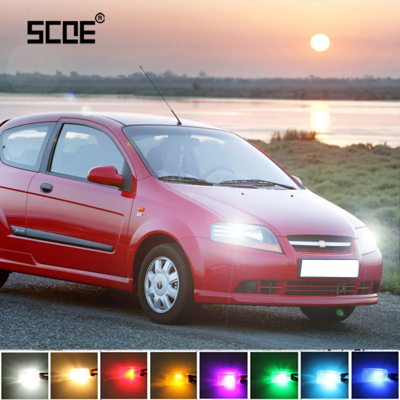 Для Chevrolet Kalos Lacetti Lanos Matiz Nubira SCOE 2 шт. супер яркий передний стояночный боковой