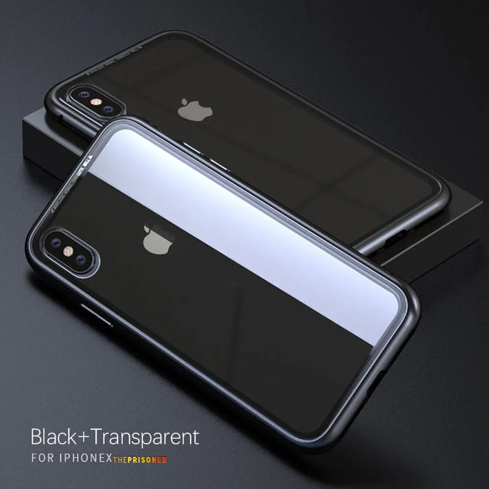 Magnetic Adsorption Clear Phone Case For Xiaomi Mi 8 A2 Full Protective Bumper Pocophone F1 Tempered Glass Cover Capa |