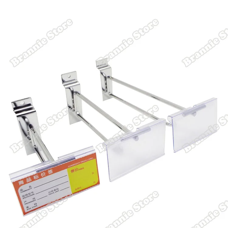 

100 шт./лот 6 мм Двойной линейный крючок из нержавеющей стали дисплей для супермаркета розничного магазина стеллаж для дисплея