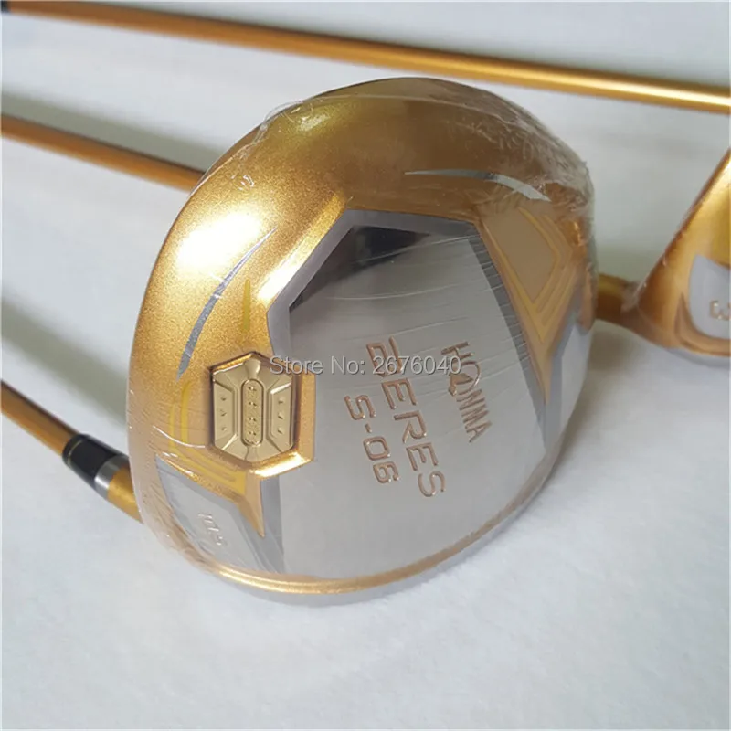 Клюшки для гольфа Полный комплект Honma Bere S-06 4 звезды наборы гольф-клуба Драйвер+ Фарватер+ гольф железо+ клюшки(14 шт.)+ сумка для гольфа