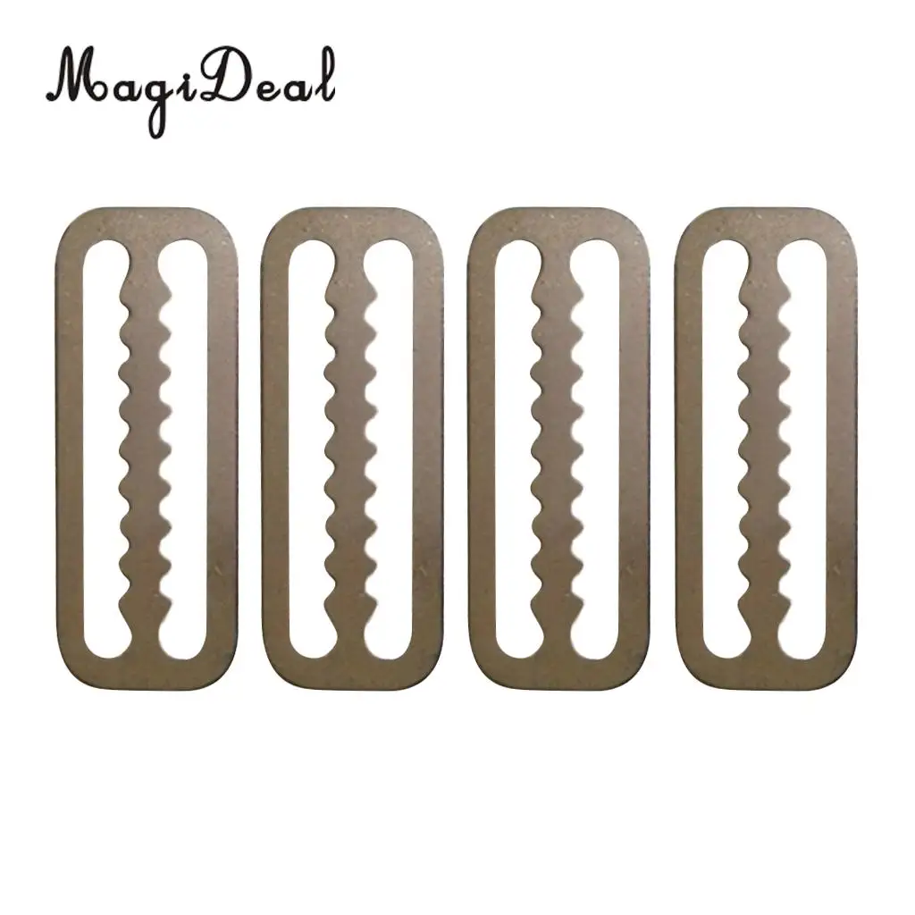 

MagiDeal 4 Pieces Stainless Steel 2 inch Weight Belt Webbing Strap Slide Buckle Stopper Keeper Retainer for Scuba Diving