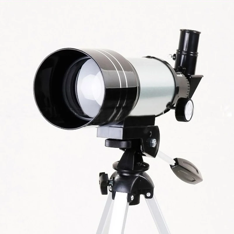 Tripod Barlow Lens Eyepiece Moon Filter With Professional Astronomical Monocular Telescope F30070M Silver  For Astronomic Space