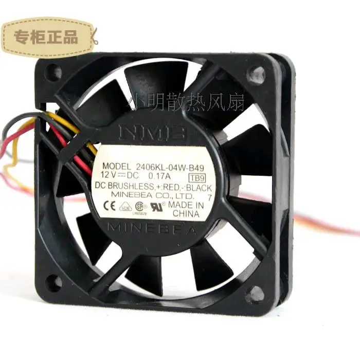 

Free Delivery. 2406 kl - 04 w - B49 12 v 0.17 A 60 * 60 * 15 mm double ball bearing axial flow fan