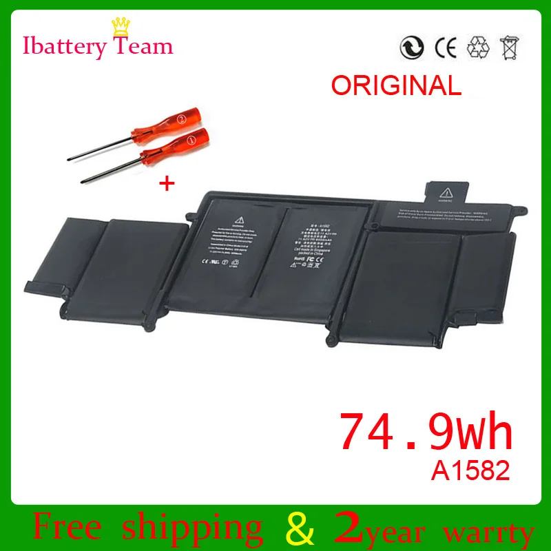 TONTEK Genuine A1582 battery for Apple MacBook Pro 13&quot Retina A1502 2015 year 11.42V 6559mah | Компьютеры и офис