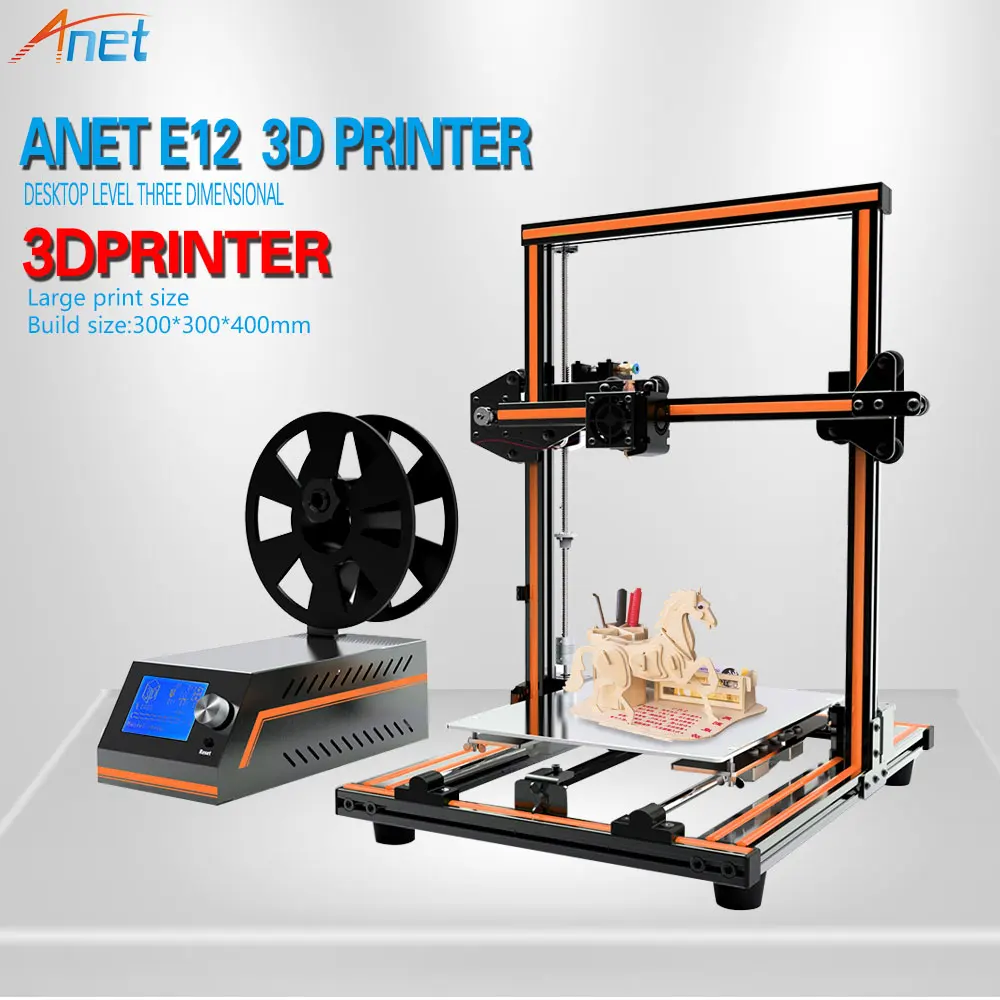 Высокоточный 3d принтер s Anet E10 Anet E12 большой размер сборка пластины легко Biuld Anet предварительно собранный полностью металлический 3d принтер наборы