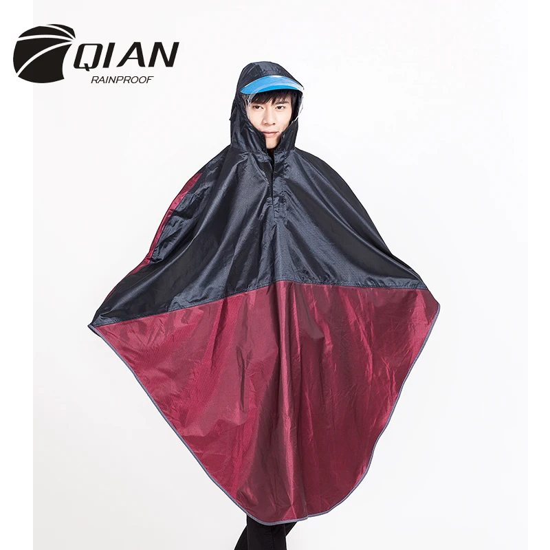 Непромокаемый Многофункциональный дождевик QIAN для взрослых пончо из плотного
