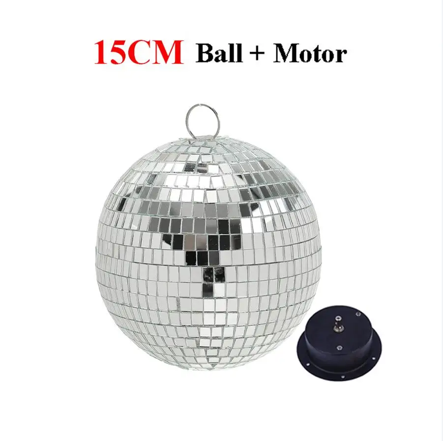 15CM Ball With Motor Thrisdar Dia15cm 20 см 25 см отражающее стекло зеркало диско шар светильник с мотором для Свадебная вечеринка в стиле диско сценический луч точечные лампы - Цвет: 15CM Ball With Motor