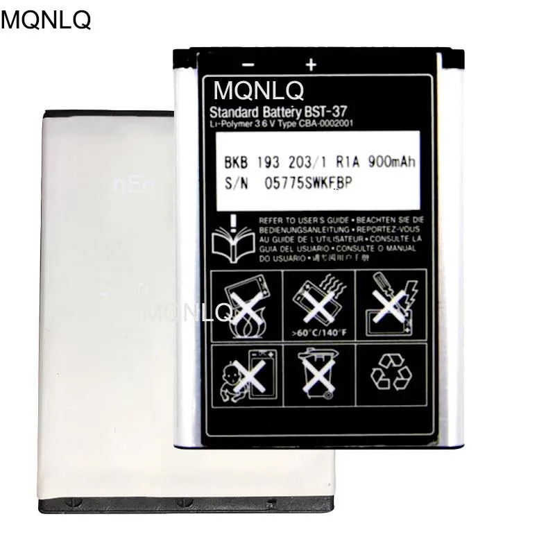 900mAh 3 7 V запасной аккумулятор для Sony Ericsson BST-37 Batteries W810C W700C W710C K750C K610 W800 W810 W550C |