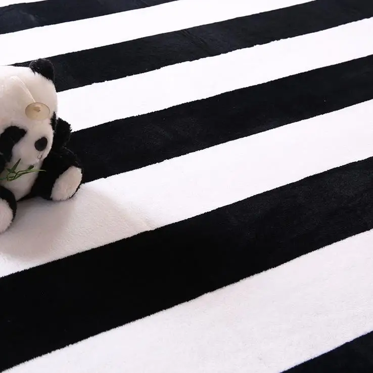 Простые черные/белые полосатые коврики для гостиной дома спальни и ковры детской