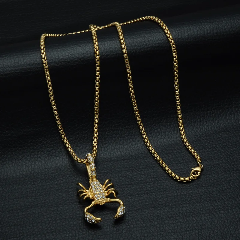 Хип хоп Bling Iced Out кубического циркония ожерелье в виде животного титана из