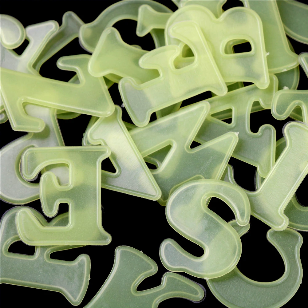 Флуоресцентная пластиковая настенная наклейка новинка 26 шт. 3D светящиеся в